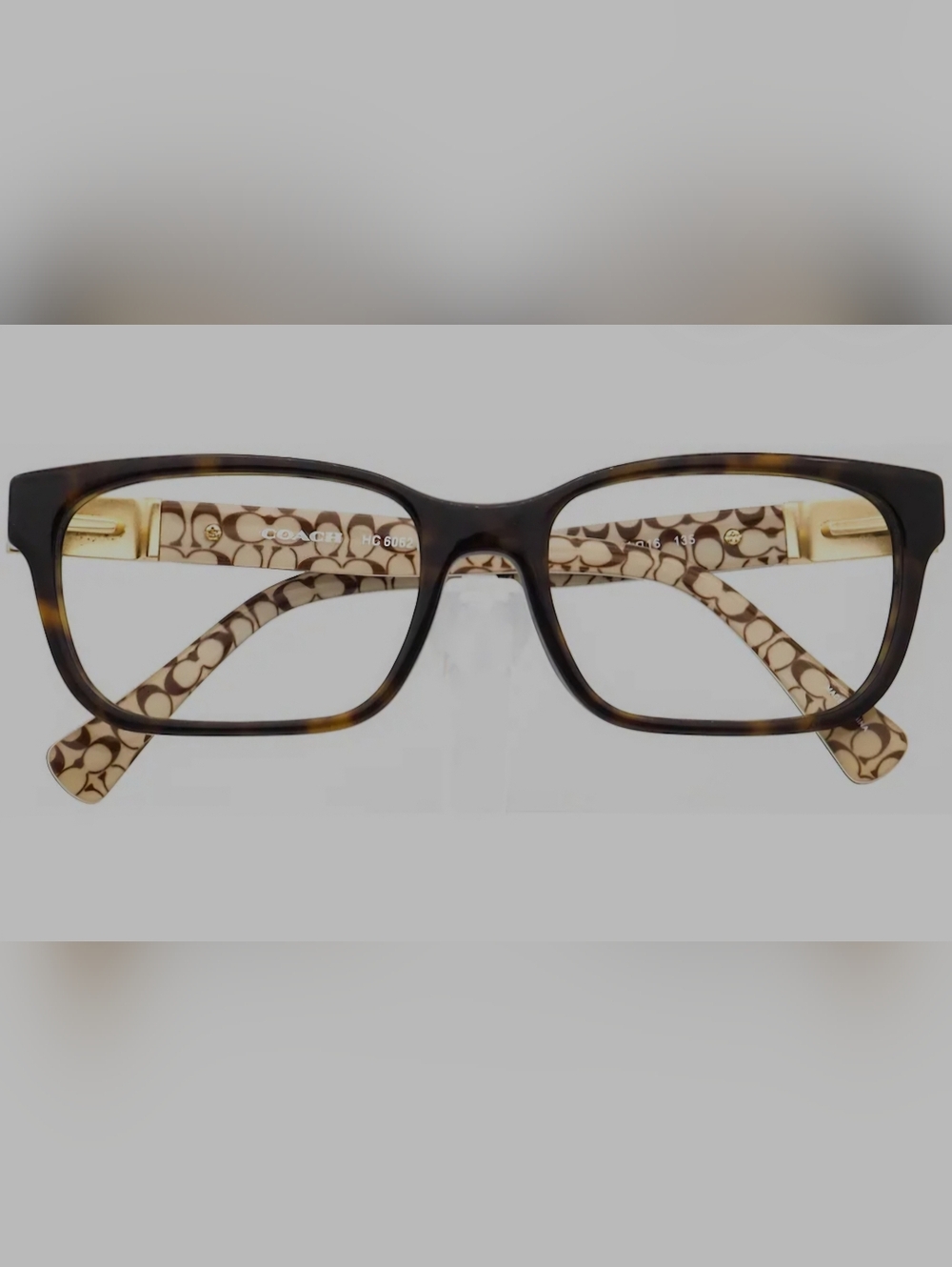 Coach Signature Pattern Eyeglass Frames With Case
